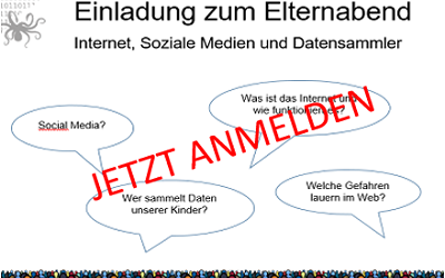 Vorankündigung: Elternabend zum Thema Internet & Datensammler