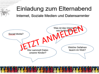 Vorankündigung: Elternabend zum Thema Internet & Datensammler