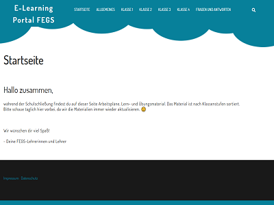 Neue E-Learning Seite (Update)